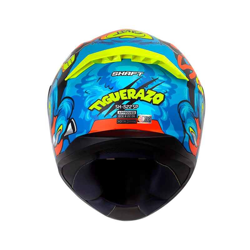 Casco moto shaft 522 sp tiguerazo az.cl mate am.n integral
