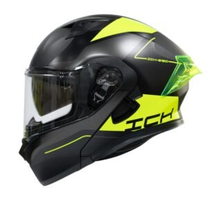 Casco moto ich 3120 mixter am.n abatible con sun visor certificación dot 3cv