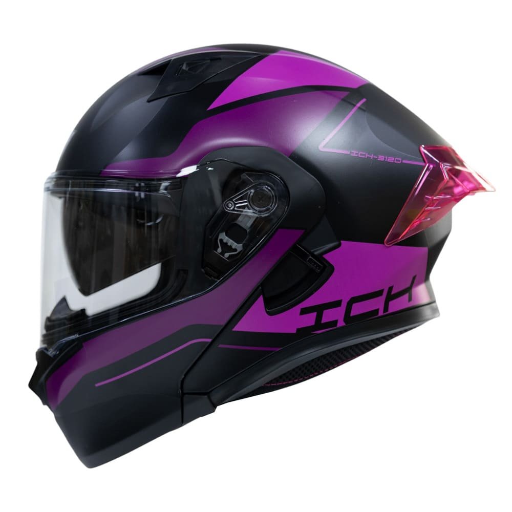 % Casco moto ich 3120 mixter fc abatible con sun visor certificación dot 3cv