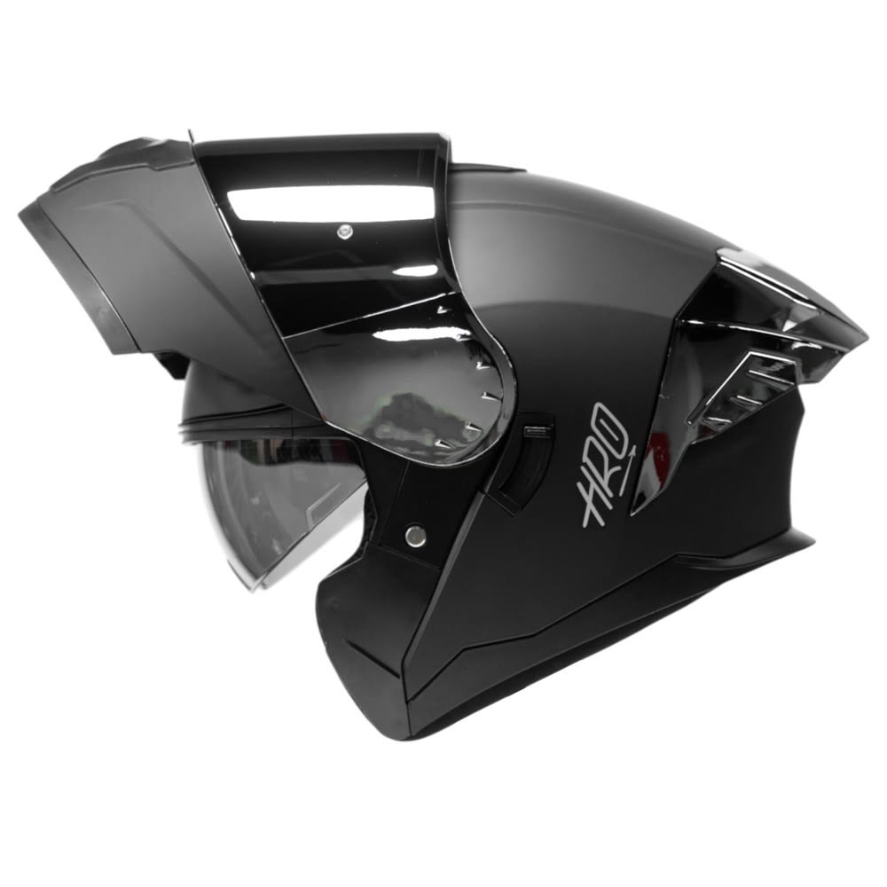 Casco moto hro 3480dv solid ng sl mate abatible con sun visor dot