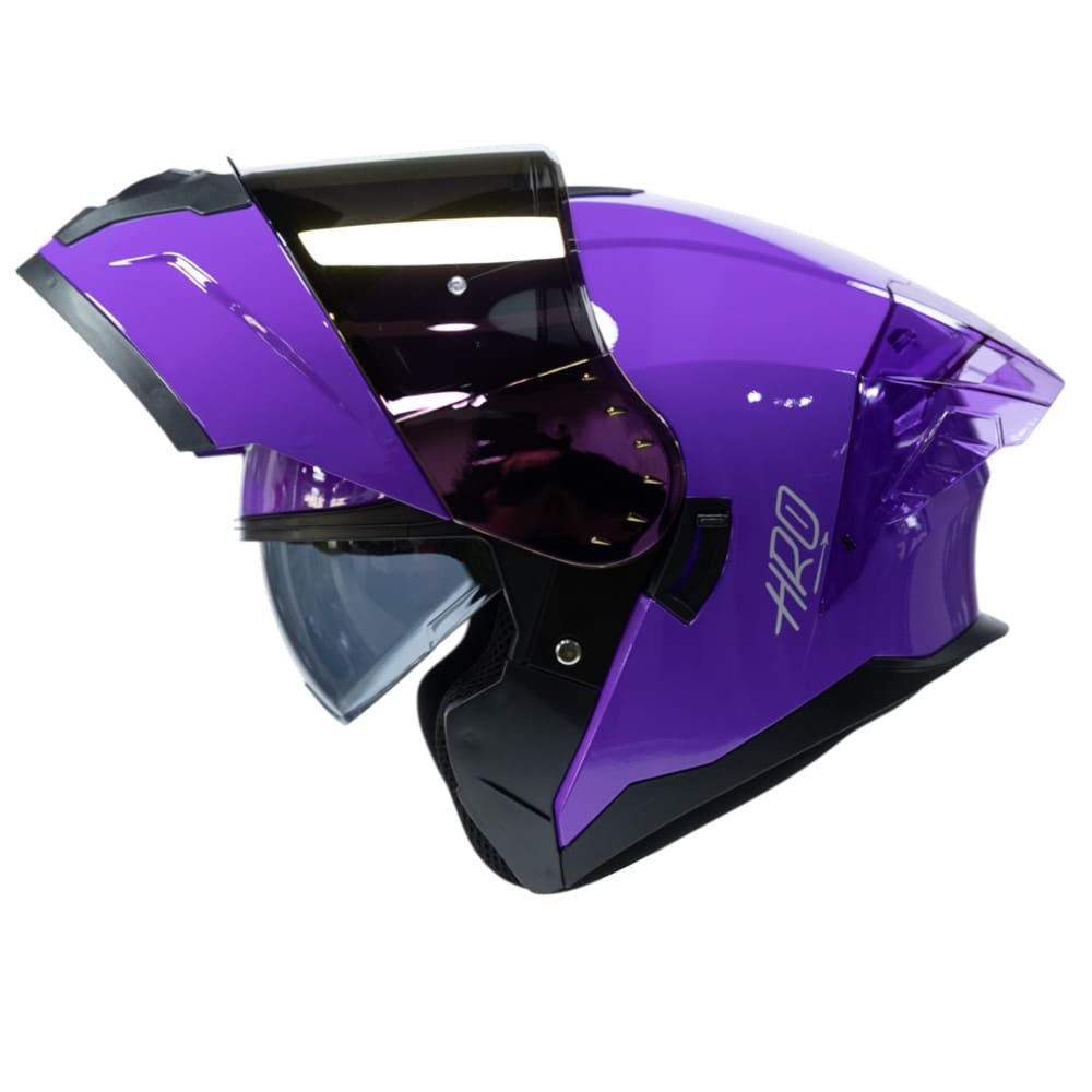 X_preventa-oxs6junio183420 Casco moto hro 3480dv solid mr brillo abatible con sun visor dot