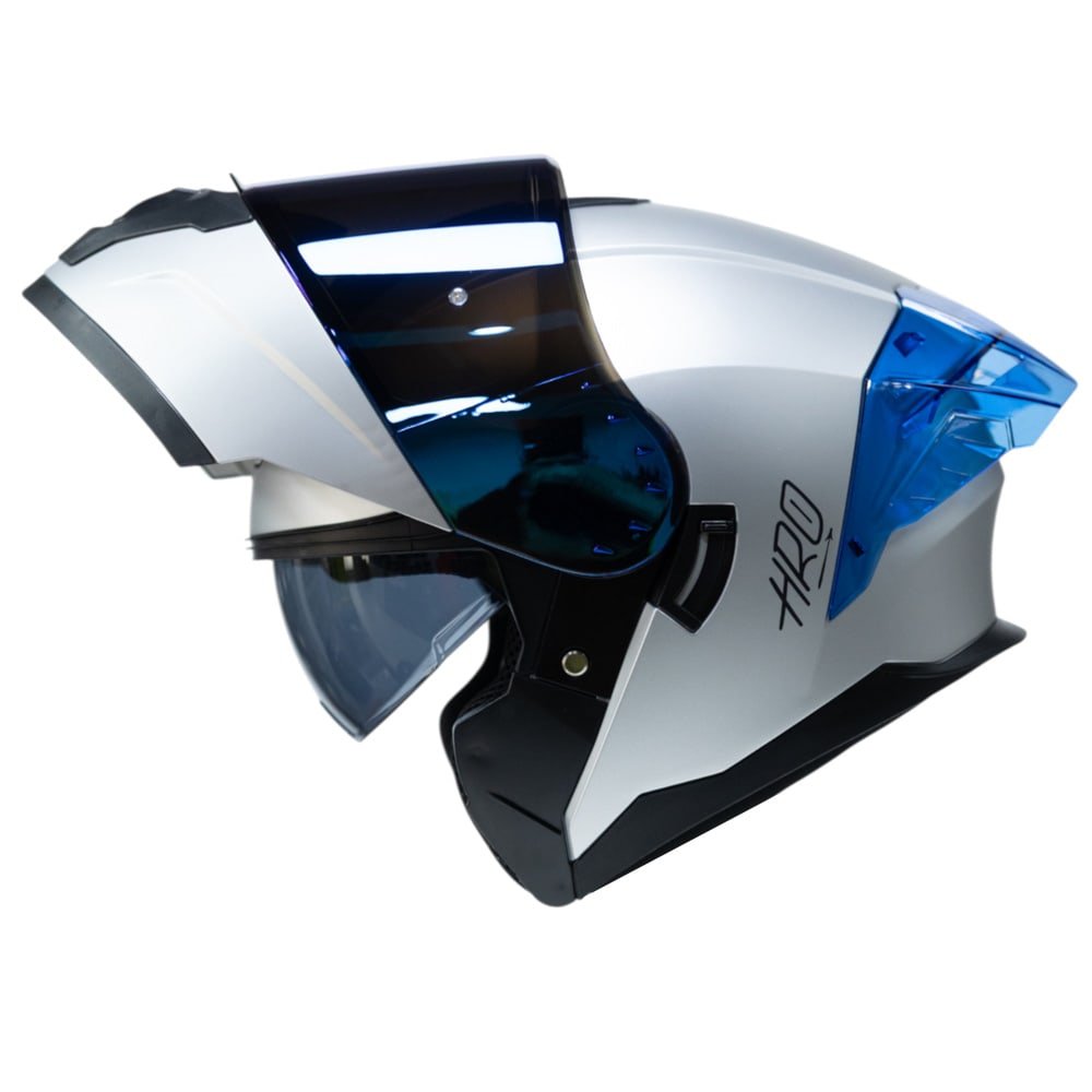 X_preventa-oxs6junio24409 Casco moto hro 3480dv solid gr mate abatible con sun visor dot