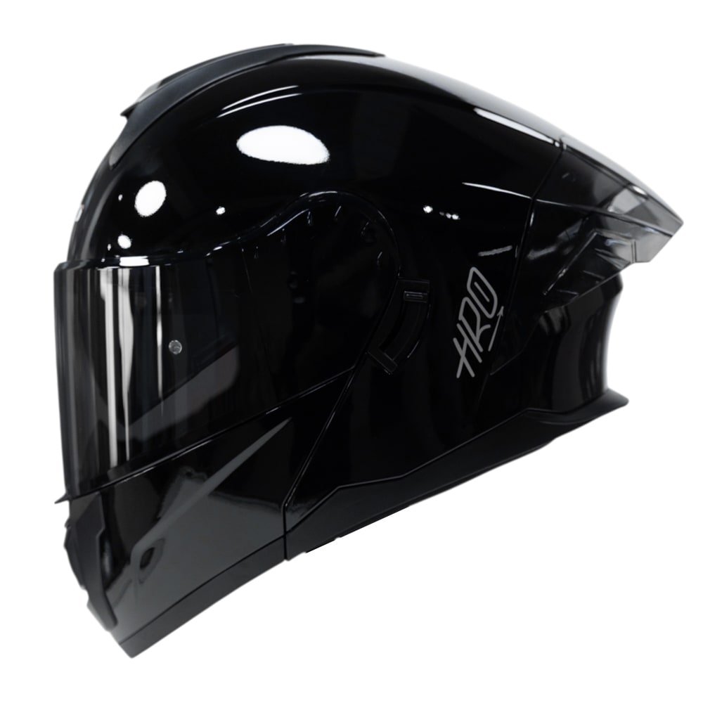Casco moto hro 3480dv solid ng sm brillo abatible con sun visor dot