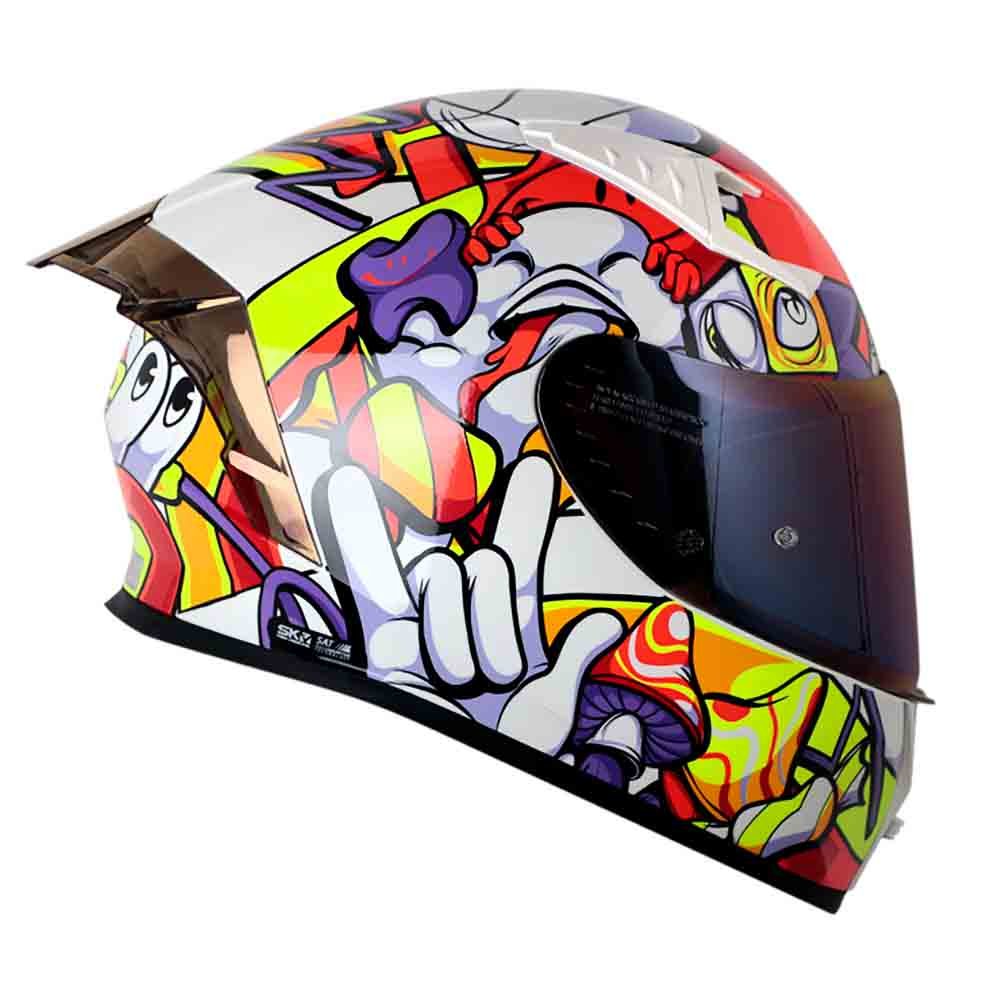 CASCO MOTO SHAFT 526SP EVO WEIRD BLANCO INTEGRAL