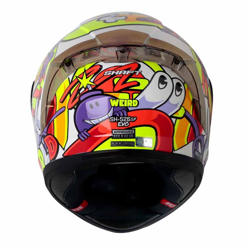 CASCO MOTO SHAFT 526SP EVO WEIRD BLANCO INTEGRAL - Imagen 4