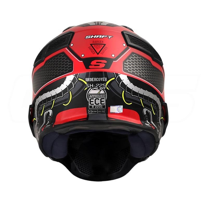 Casco moto shaft 225 pilot undercover rj tr abierto con mascara removible - Imagen 3