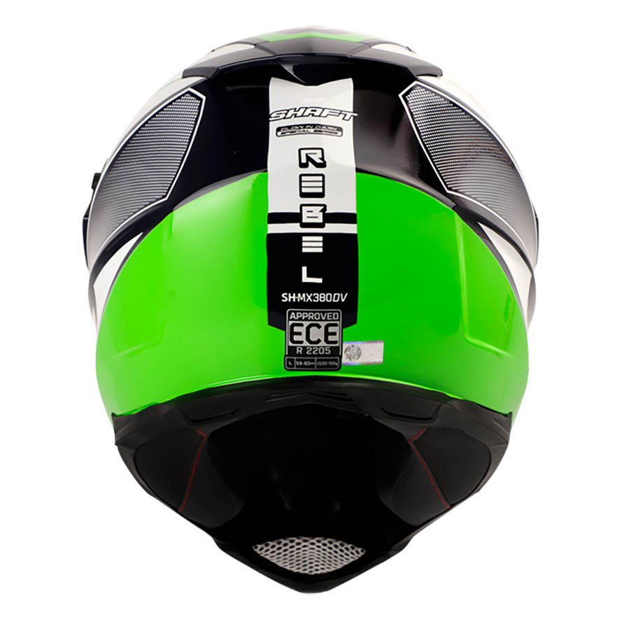 CASCO MOTO SHAFT MX-380 MULTIPROPÓSITO REBEL AZ.NAVY BL - Imagen 3