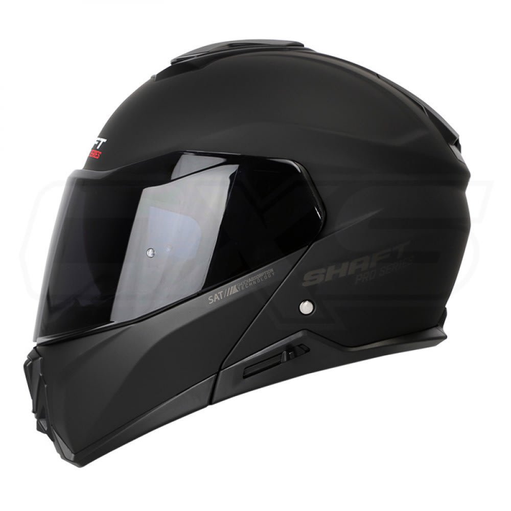 Casco moto Shaft pro 4100dv Abatible solid n.m smoke sun visor