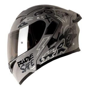 Casco Moto Hro 3400dv destroy gris Abatible Sun Visor Certificación Dot
