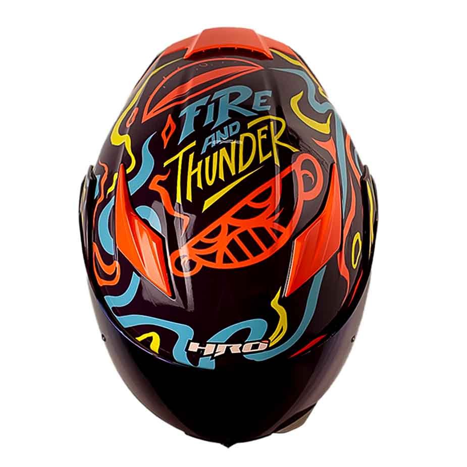 Casco Moto Hro 3400dv randomer mr nj.n Abatible Sun Visor Certificación Dot - Imagen 4