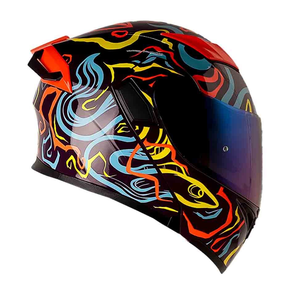 Casco Moto Hro 3400dv randomer mr nj.n Abatible Sun Visor Certificación Dot - Imagen 5