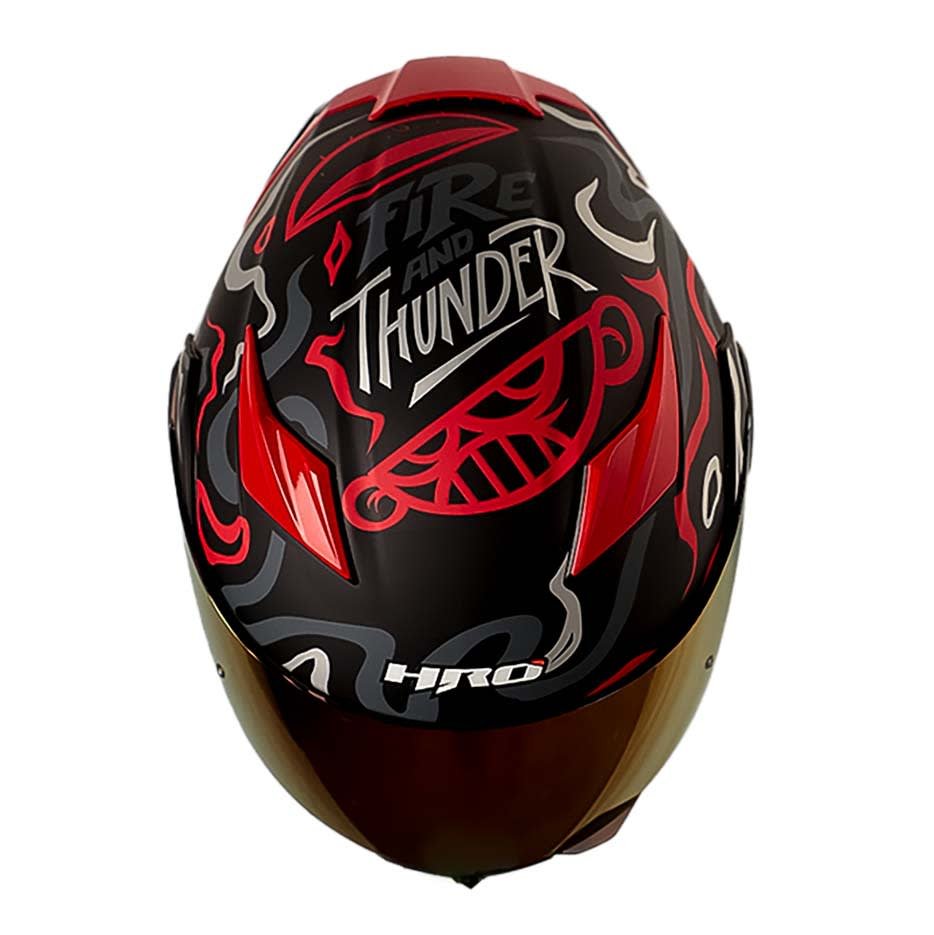 Casco Moto Hro 3400dv randomer ng rj Abatible Sun Visor Certificación Dot - Imagen 3