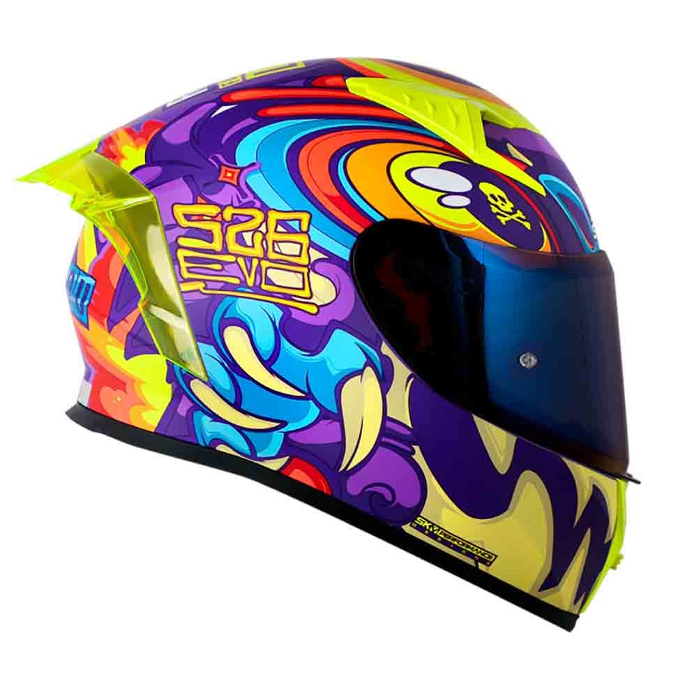 CASCO MOTO SHAFT 526SP EVO OJIBROU MORADO INTEGRAL - Imagen 4