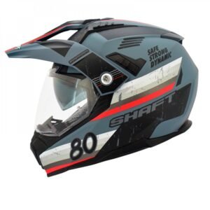 Casco moto Shaft mx-380 multipropósito retro gr.m rj con sun visor norma ecer