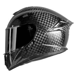 Casco moto Shaft pro 620c evo fibra de carbono integral solid 12k n.b sl