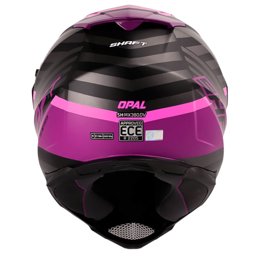 Casco moto shaft mx-380 opal n.m mr.n multiproposito - Imagen 4
