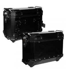 Maletas laterales para moto 4rs v39 v2 aluminio black 72 litros universal desmontables