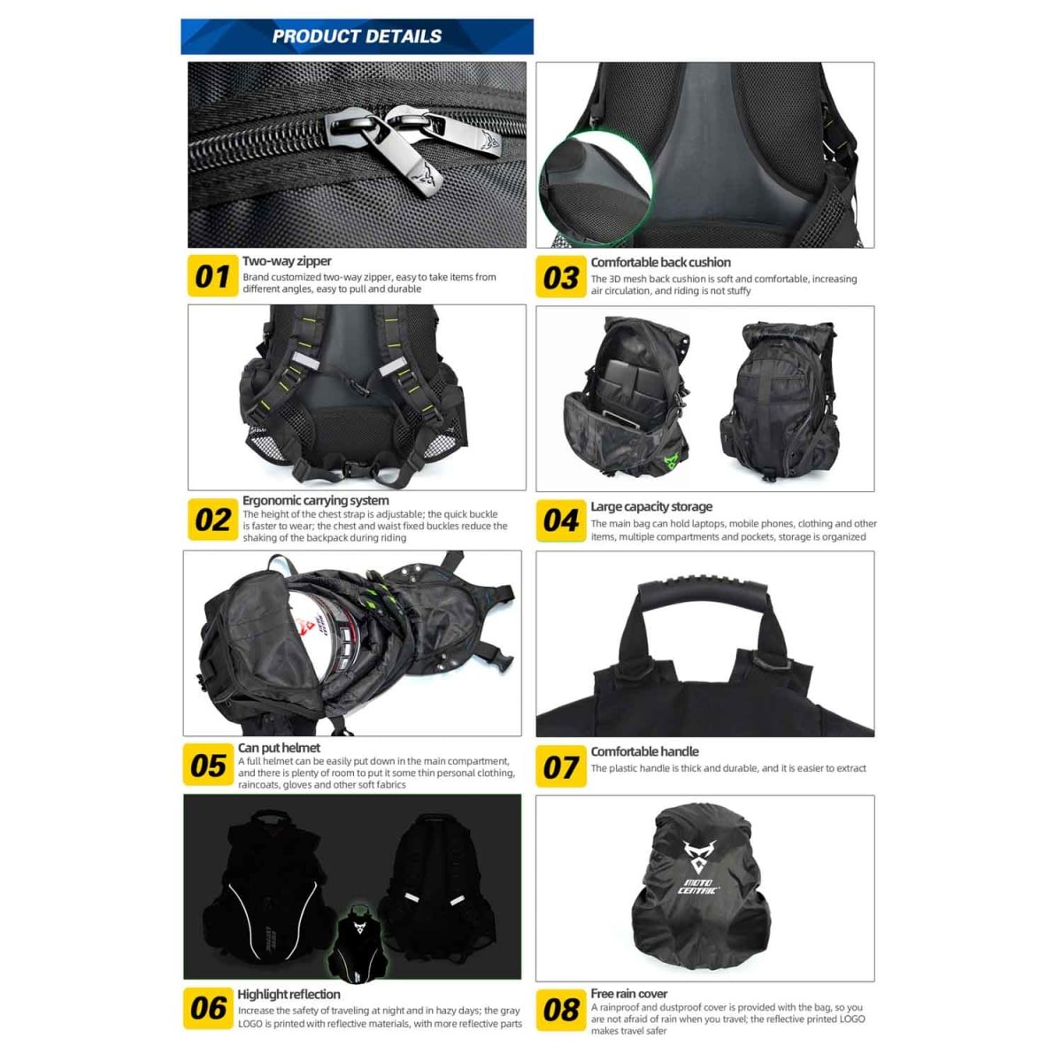 Mochila para moto Motocentric 11-MC-0099 - Imagen 7