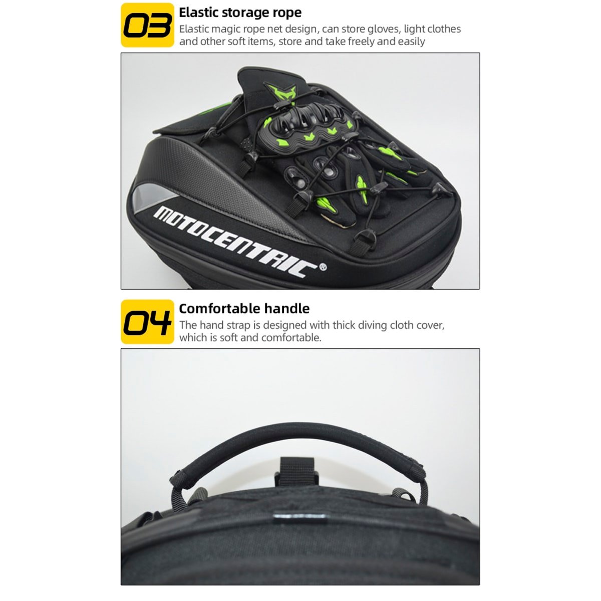 Bolso de cola para moto motocentric expandilbe de 15 a 25 litros 11-mc-0102 - Imagen 10