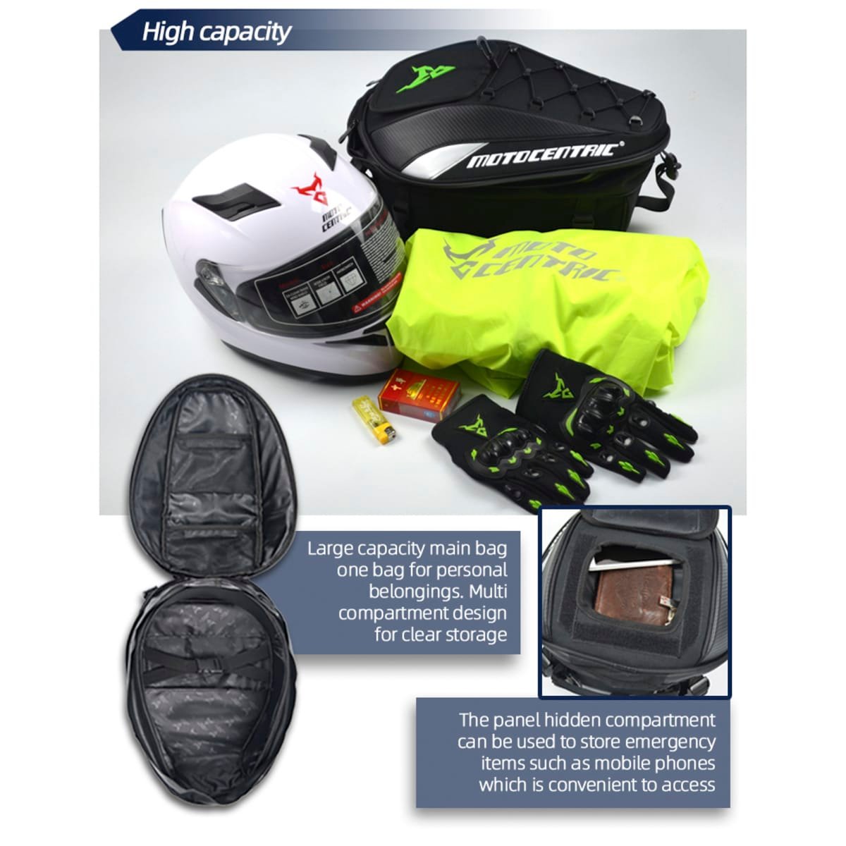 Bolso de cola para moto motocentric expandilbe de 15 a 25 litros 11-mc-0102 - Imagen 11