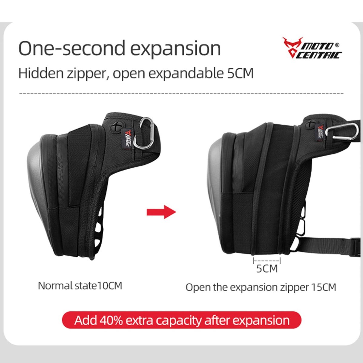 Muslera para moto motocentric 11-MC-0119 2 a 3,2 litros expandible - Imagen 6