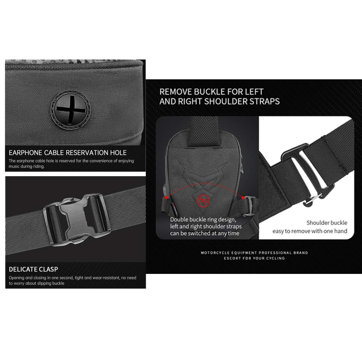 Bolso crossbody motocentric para moto 11-mc-0132 3,5 litros - Imagen 9