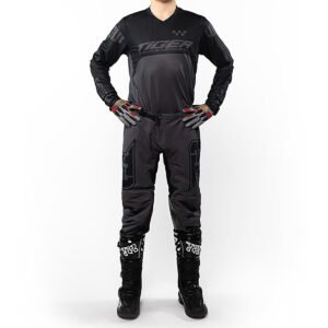 Traje para moto tiger tacing tr 5.5s grisnegro motocross enduro