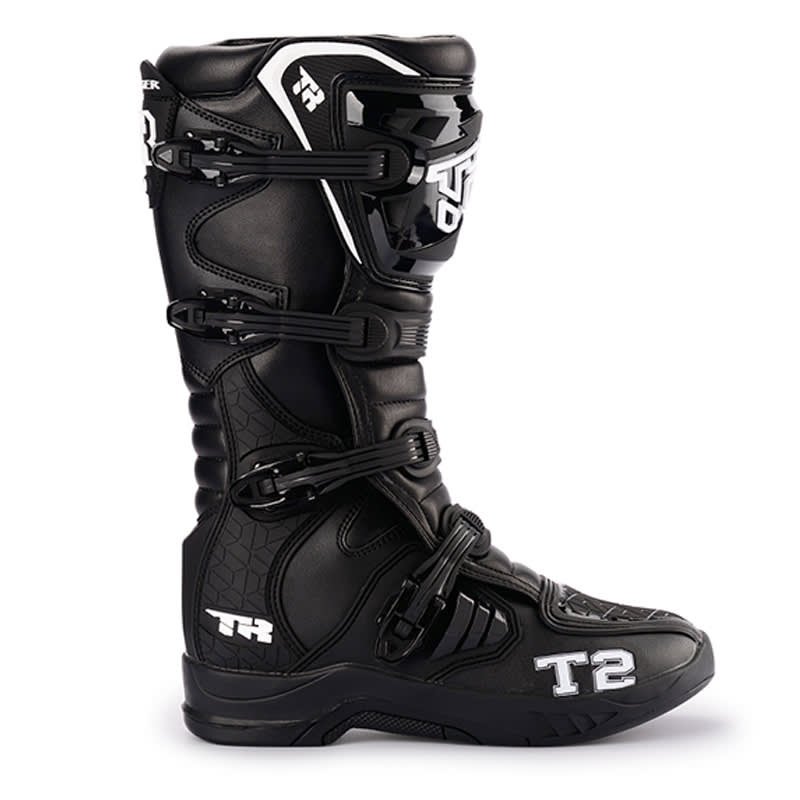 Botas para moto tiger racing t2 negro motocross enduro - Imagen 3