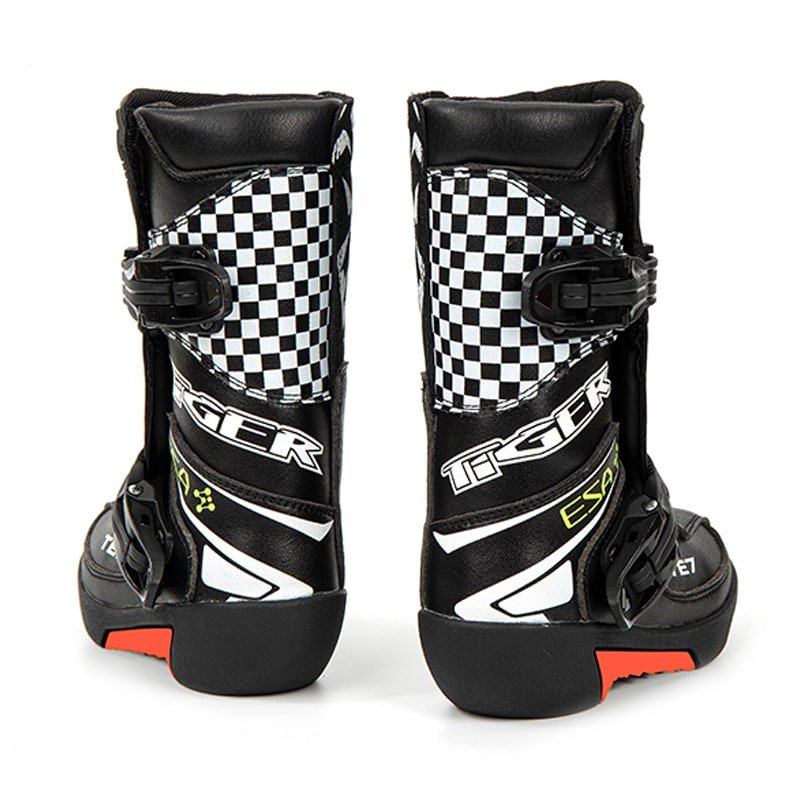 Botas para moto junior tiger racing tr-te007 negra motocross enduro - Imagen 3