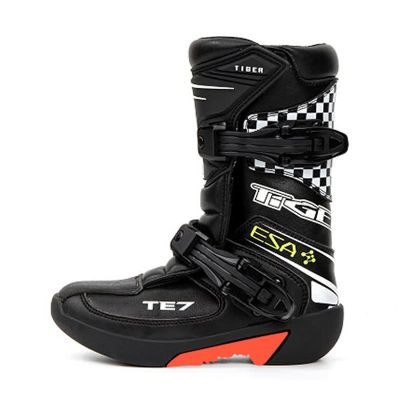 Botas para moto junior tiger racing tr-te007 negra motocross enduro - Imagen 5