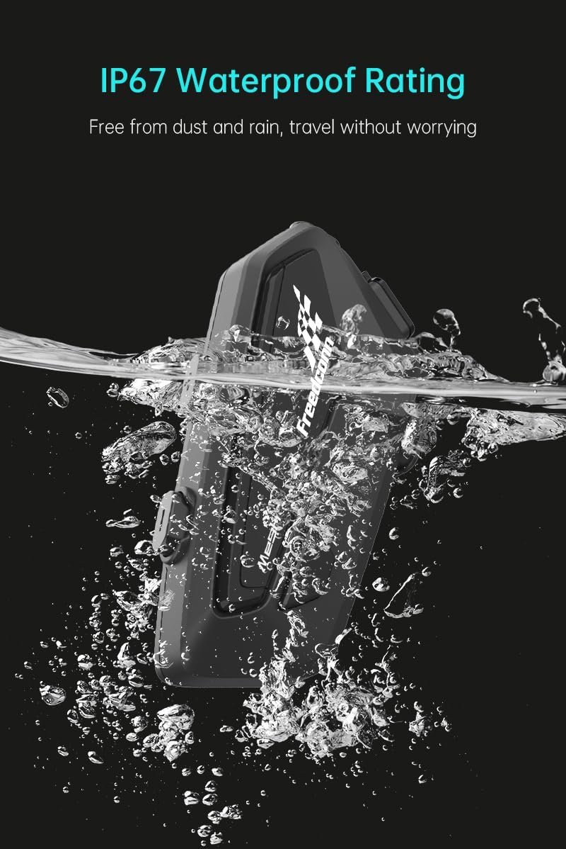 Manos libres freedconn FX pro para casco moto IP67 intercomunicador mesh 6 vías - Imagen 7