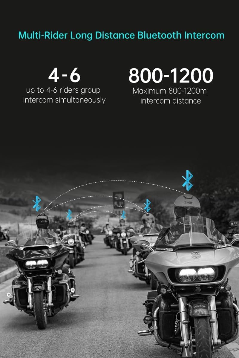 Manos libres freedconn FX pro para casco moto IP67 intercomunicador mesh 6 vías - Imagen 5