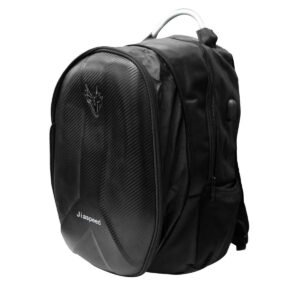Mochila para moto jiaspeed b11 tapa rígida expandible 27 a 43lts
