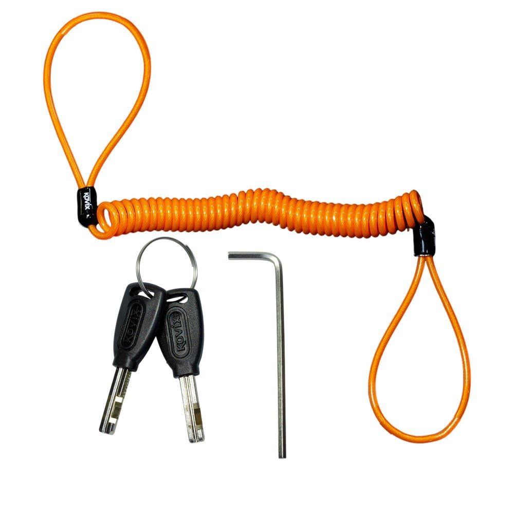 Candado disco moto kovix con alarma kt6-fo naranjo - Imagen 5