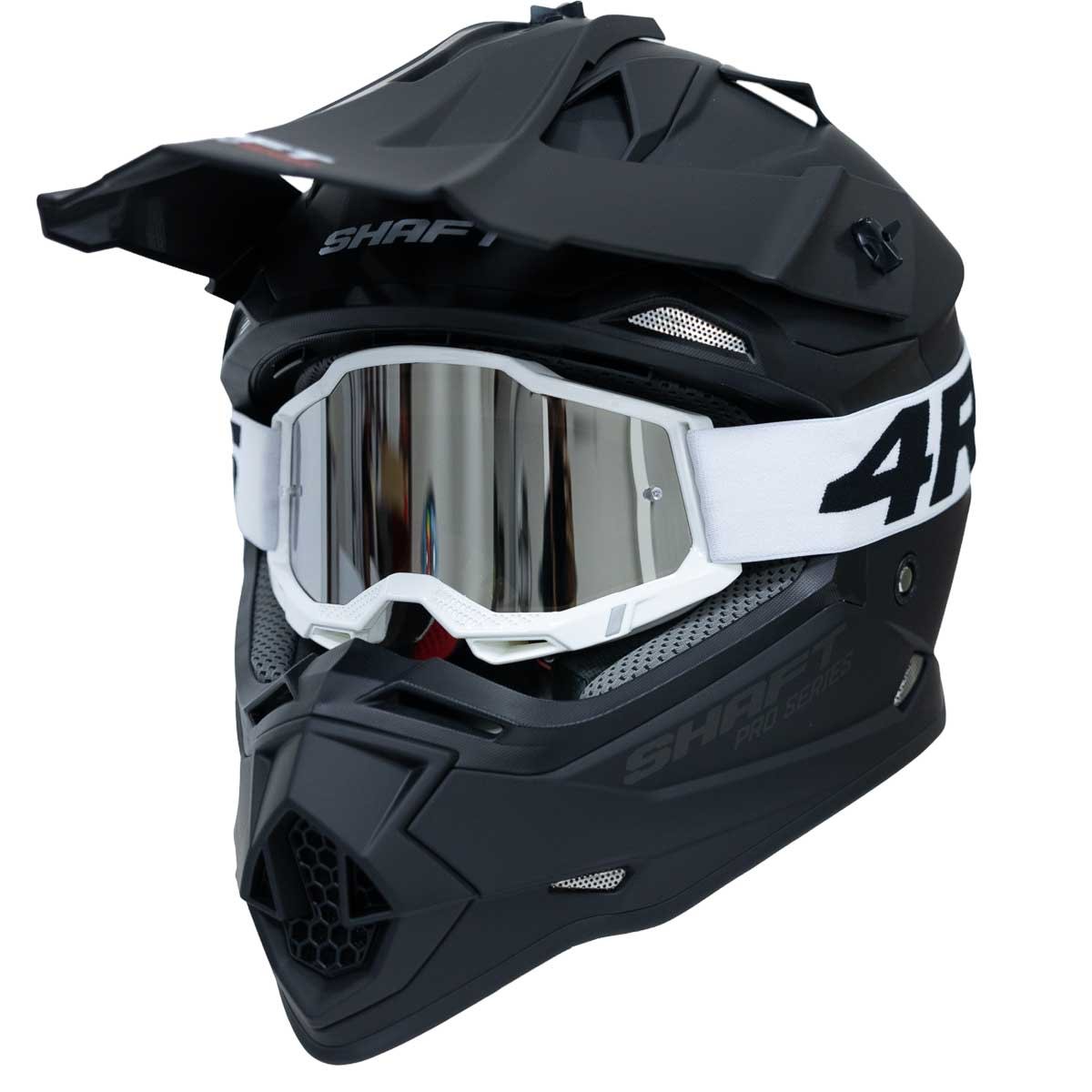 Antiparras para moto 4rs lite blanca motocross enduro mtb - Imagen 3