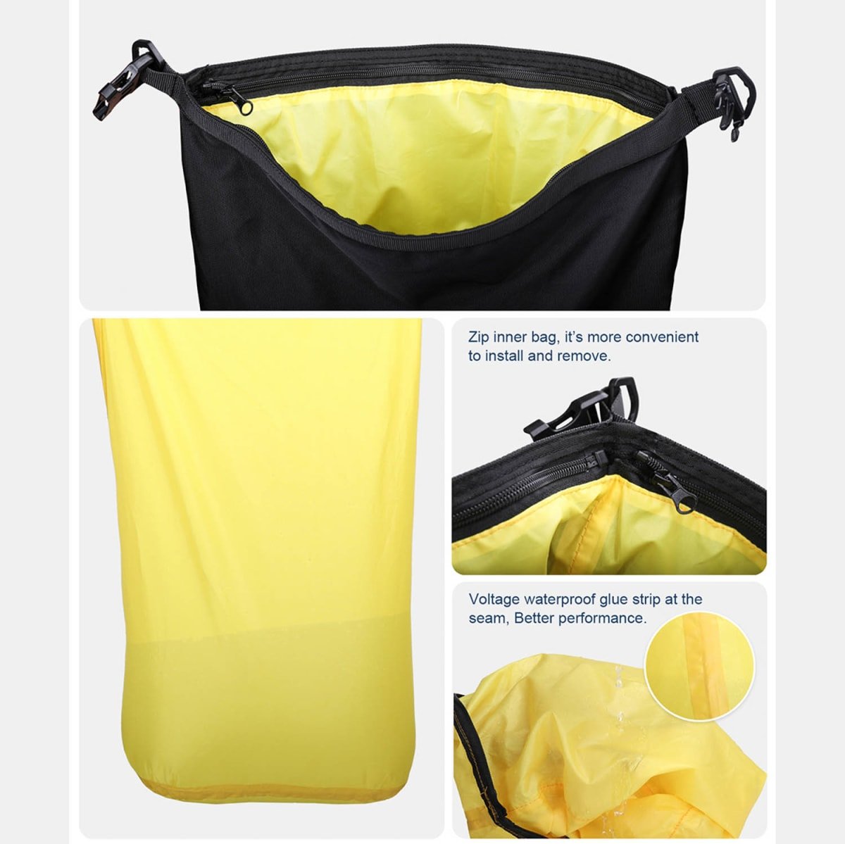 Bolso impermeable para moto rhinowalk mt21630 30 litros multi uso - Imagen 9