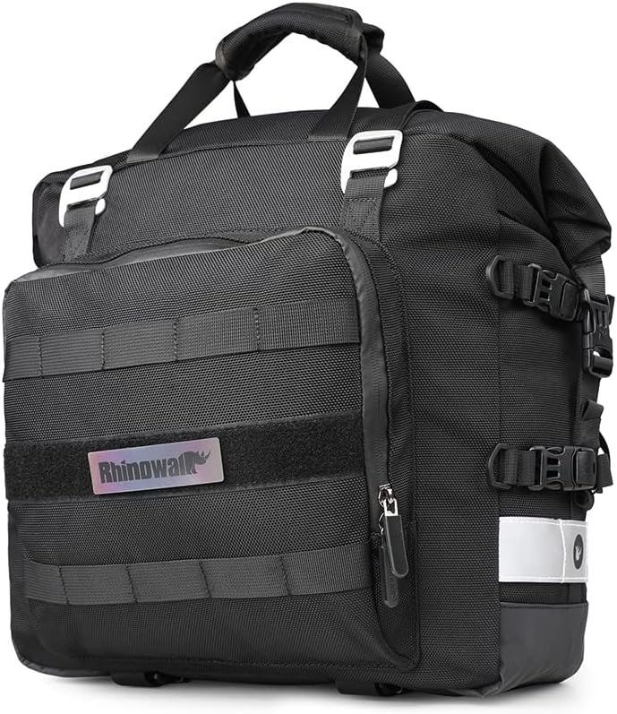 Bolso lateral para moto rhinowalk MT2040 20 litros impermeable - Imagen 3