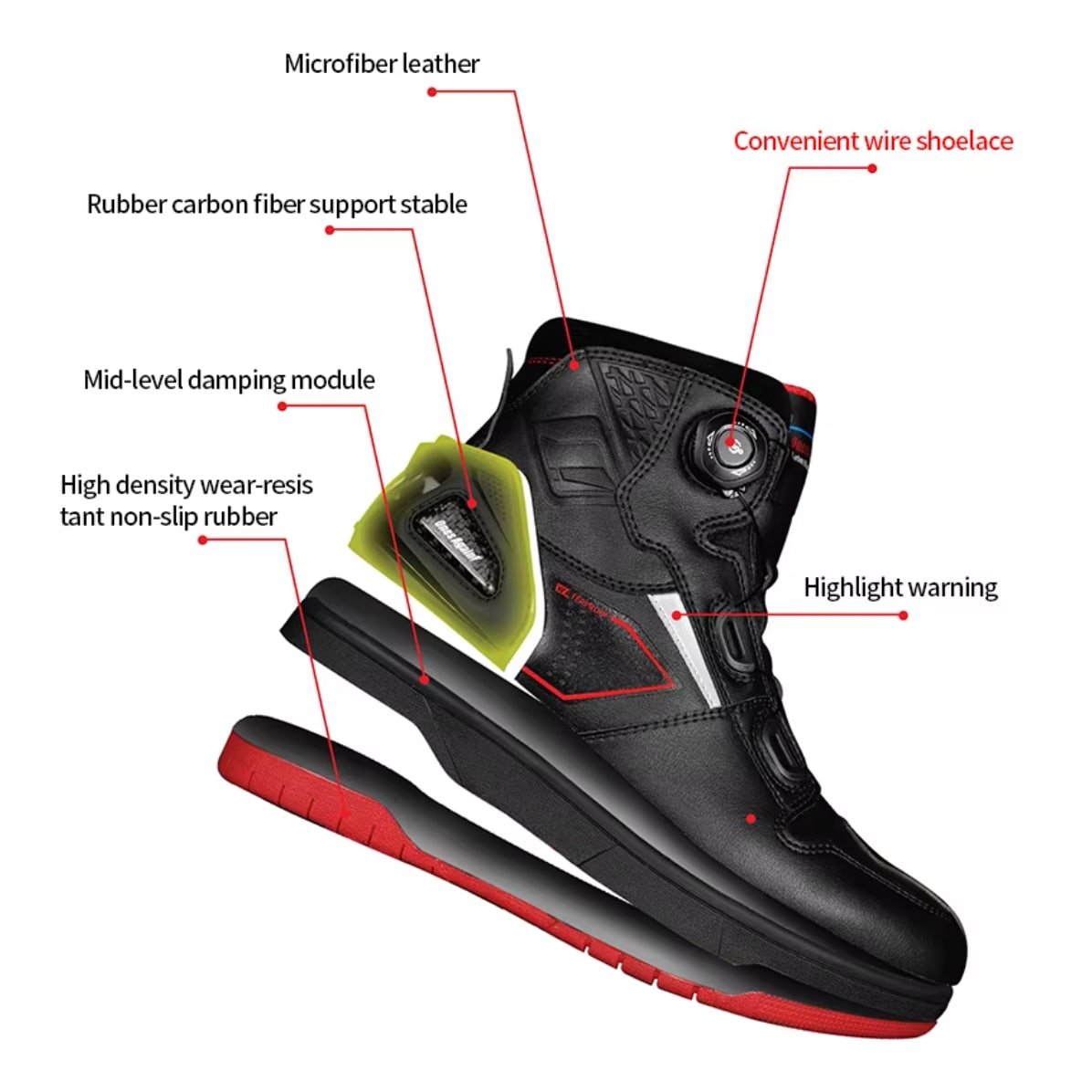 Botas para moto ones again ms07p urban reforzadas tipo zapatilla waterproof - Imagen 3