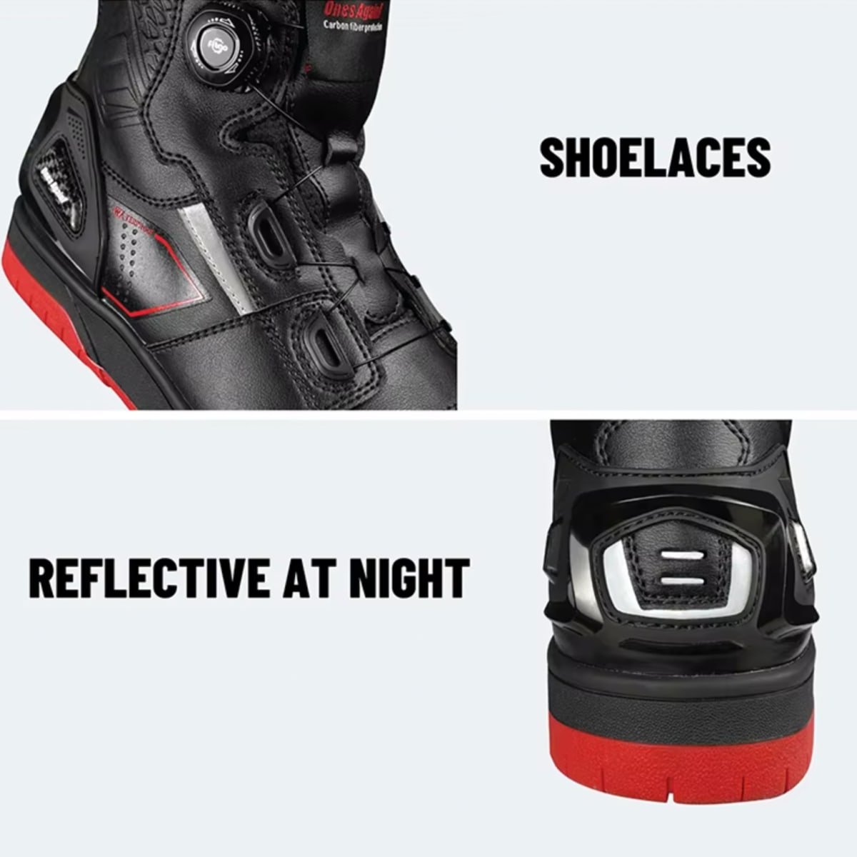 Botas para moto ones again ms07p urban reforzadas tipo zapatilla waterproof - Imagen 5