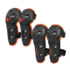Set protecciones rodilleras y coderas tiger racing tr-d37 junior motocross enduro