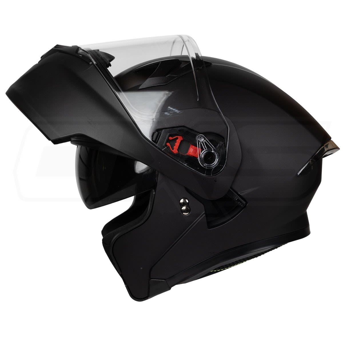 Casco moto ich 3120 solid negro opaco abatible con sun visor certificación dot