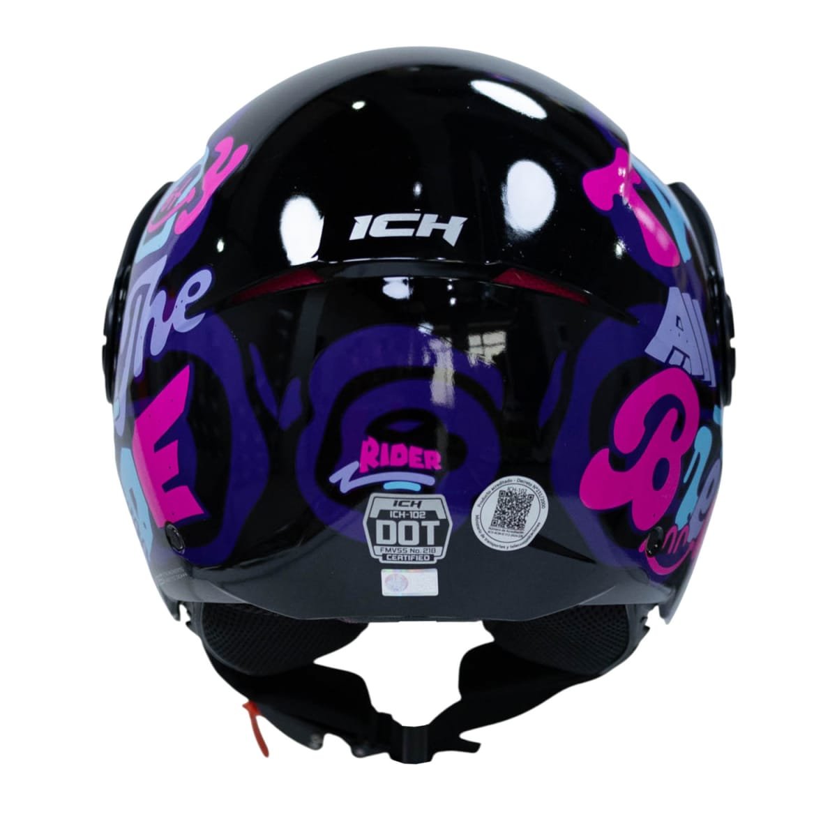 Casco moto ich 102 rider fc sm abierto con viscera urbano - Imagen 3
