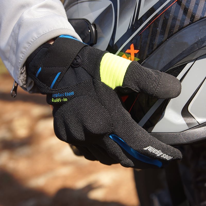 GUANTES PARA MOTO ONES AGAIN MG12 CON PROTECCIONES NG/AZ - Imagen 3