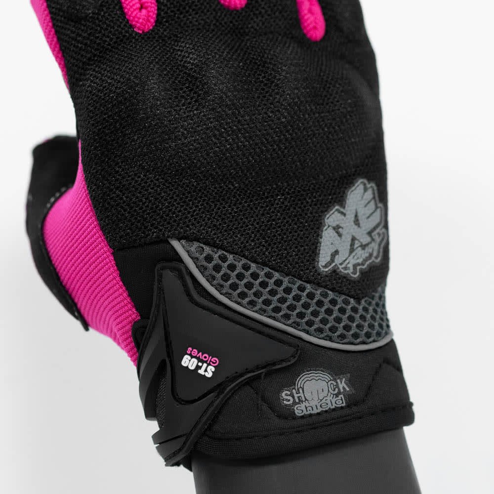 Guantes Moto Axe Con Protecciones St09 pink Touch - Imagen 5