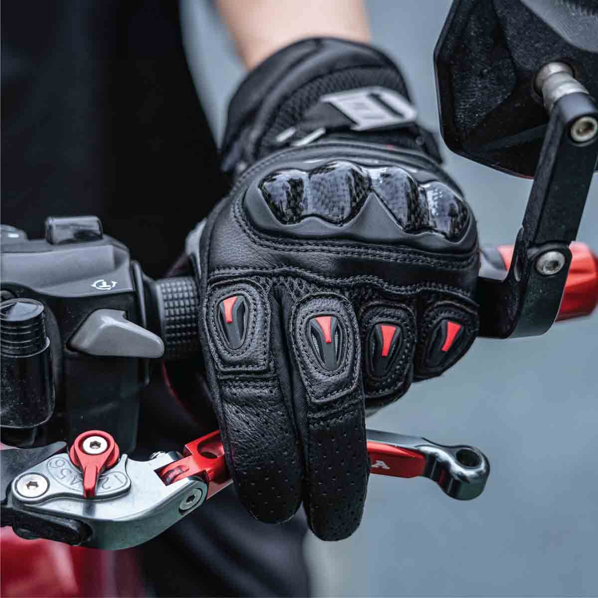 GUANTES PARA MOTO ONES AGAIN MG16 CUERO CON PROTECCIONES CARBONO - Imagen 4