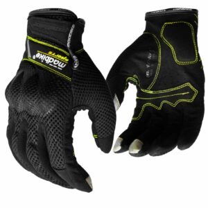 GUANTES MOTO MADBIKE NEW MAD09 CON PROTECCIONES AMARILLO