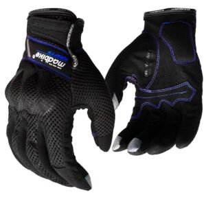 GUANTES MOTO MADBIKE NEW MAD09 CON PROTECCIONES AZUL