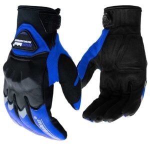 GUANTES MOTO MADBIKE MAD20 CON PROTECCIONES AZUL