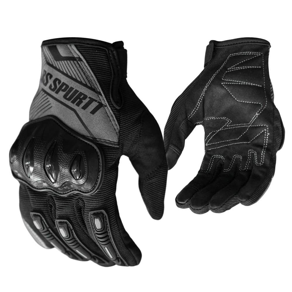 Guantes para moto rs spurtt rs13 negrogris protecciones touch