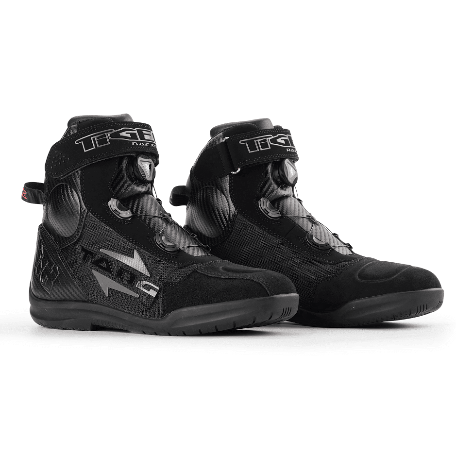 Botas Para Moto tiger racing tang negro con caña deportivas - Imagen 3